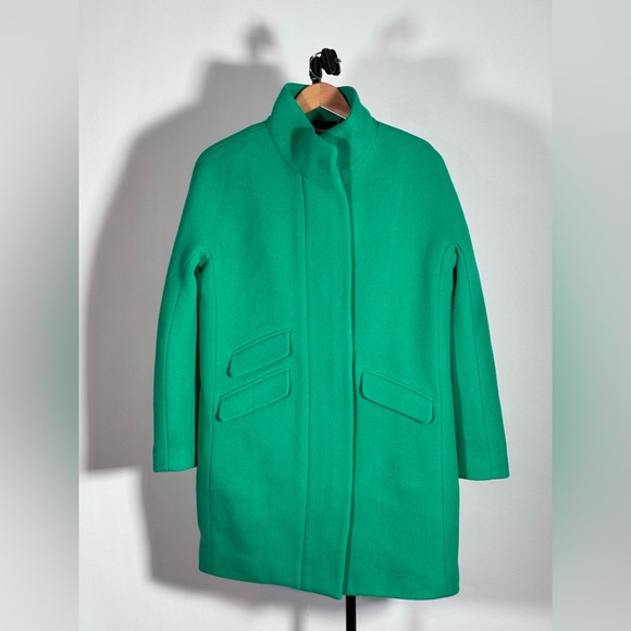 J. Crew Green Cocoon Coat - Picture 10 of 12